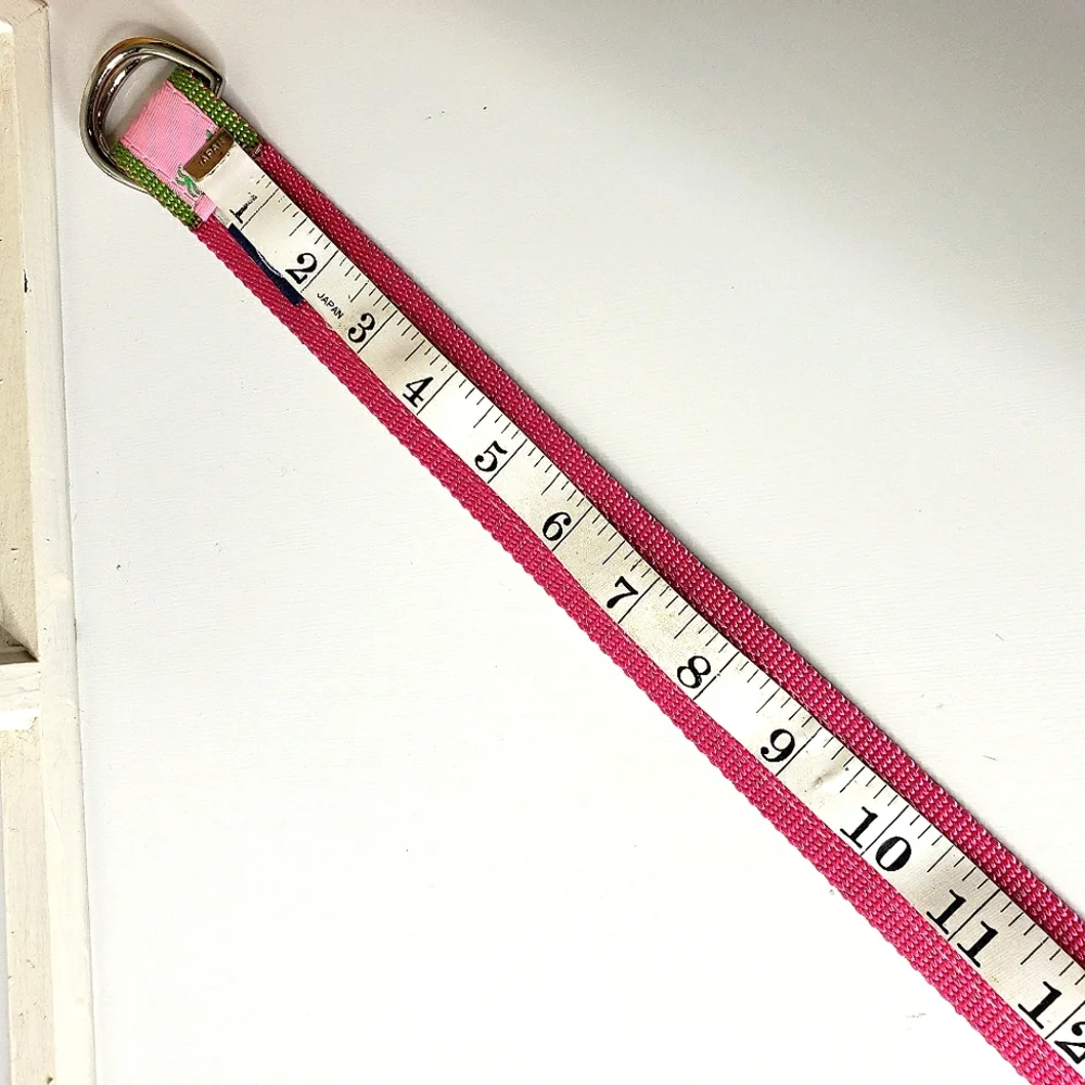 Leatherman Nylon Woven Preppy Palm Tree Adjustable Belt Size small Resortwear